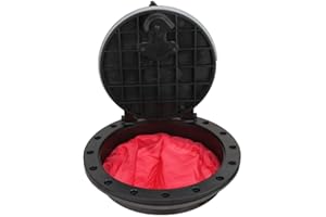 MAGT Kit de Placa de Cubierta de Kayak, ABS Tipo de escotilla de Cubierta Circular Placa de Cubierta Impermeable Cubierta de escotilla Cubierta del Compartimiento de Canoa Accesorio de Kayak