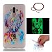Produktbild Schutzhülle für Huawei Mate 9, GOCDLJ Ultra Thin TPU Luminous Fluoreszierendes Licht Leuchtende Nacht Hülle Muster Gel Skin Transparent Bumper Rand Cover Tasche Bunte Handyhülle Protective Case Schale schützende Durchsichtig Rückschale Clear Rubber Pattern Fall Handytasche Weiche Ränder Etui + Chinesischer Stil Rote Armbänder für Huawei Mate 9 Design Hirsch und Windspiele