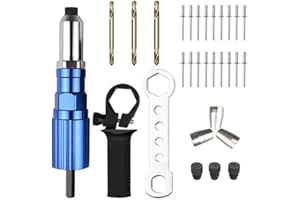 BEFITERY Cabezal de Pistola remachadora eléctrica de 2,4mm-4,8mm Adaptador para Taladro cabezal de conversión de remachado de extracción de núcleo