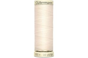 PLUSH ADDICT Gutermann Sew-All General Purpose Polyester Thread for Hand or Machine Sewing, Embroidery and Stitching - Colour 802-1 x 100m Spool