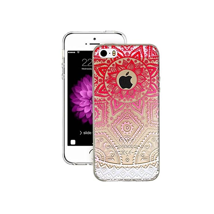 Buy Iphone 5se Case 3h Iphone 5 5se Case Hd Pattern Elastic Translucent Silicone Shock Absorption Soft Gel Tpu Bumper Back Cover Skin Protective Case For Iphone 5 5se Pink White Lace Flower Online At Desertcart