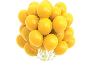 GUSKASA Palloncini di Alta Qualità - Set da 100 Palloncini Giallo in Lattice Resistenti - Ideali per Compleanni, Matrimoni, Feste di Laurea, Baby Shower e Altre Celebrazioni