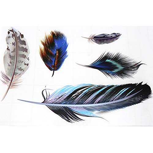 A Car Stickers Self-Adhesive Creative Colorful Feather Reflective Stickers Personalized Car Style 5