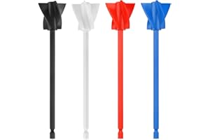 MODONGHUA 4pcs Resin Mixer Paddles, Paint Mixer for Drill, Epoxy Mixer Attachment, Paint Stirrers Suitable for Most Viscous Fluids, Paints, Coatings, Epoxies and Adhesives(size:6.50x1.38inch)