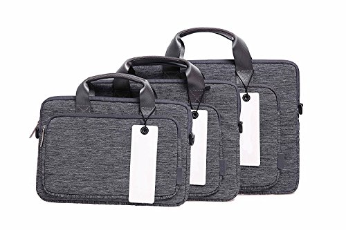 Simtyso ShockProof Neoprene Sleeve Case(11,6, 13.3, 15.4Zoll) Ultrabook /Netbook Business Laptop Netebook Laptophülle Notebooktasche Schultertaschen Schutzhülle Hülle Sleeve Tasche für Apple Macbook Air, Macbook Pro Retina,Surface Pro, iPad Protective Carrying Hüllen Bag(15.4zoll,grau) - 7