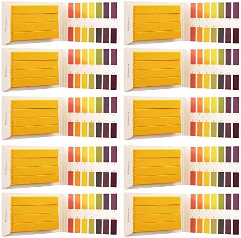 Limeo Litmus Paper PH Test Paper PH Indicator Litmus Paper Amniotic Fluid Litmus Paper for Floor Litmus Paper Test Strips Litmus Paper Floor Test Paper Book Universal PH Test Paper PH Range (10 total)