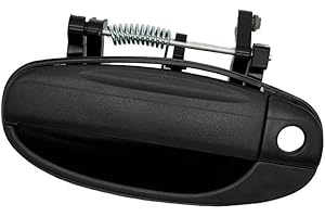 Riloer Poignée de porte de voiture, poignée gauche, poignée de porte extérieure, noire compatible avec Chevrolet Aveo 2004-2011, 96541631 avant gauche