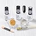 Born Pretty 6pcs/set Shinning Mirror Nail Glitter Powder Nail Art Chrome Pigment Black UV Gel Kit with brush