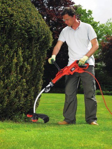 Black+Decker 800W Elektro-Motorsense GL8033 mit E-Drive Technologie, Kantenschnittfunktion, 6 Hochleistungsfäden, schwarz orange - 3