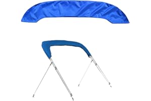 SHINETEC Bimini Top Boot Cover pour 3/4 Bow Boat Support Top - Accessoires d'organisation de Stockage imperméable 600D pour la Neige à l'épreuve de la poussière (Blau, 61 "-72" W für 3 Bogen)