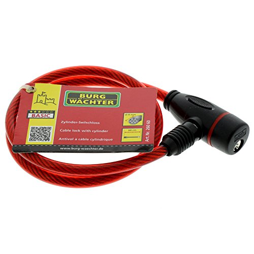 BURG-WÄCHTER Stahlseilschloss, Automatisch schließend, 2 Schlüssel, Länge: 60 cm, 260 60 - 3
