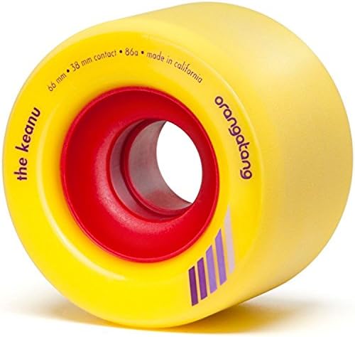 Orangatang "Keanu" 86A Longboard Wheels - Yellow 66mm