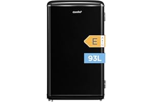 Comfee' RCD93BL2EURT(E) Réfrigérateur Sous-Plan, 93L, Réfrigérateur Rétro Pose Libre avec Compartiment Réfrigérant, Thermostats Réglables, Lumière LED, Noir