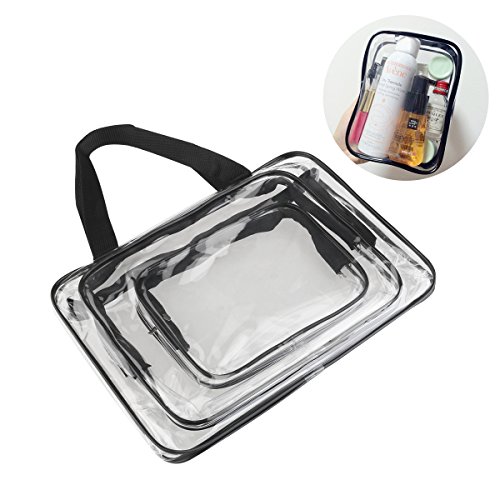 VORCOOL 3 Stück Kulturbeutel Wasserdicht Kosmetiktasche Kulturtasche Transparent - 7