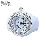 ZXLIFE Ring Uhr Fashion Ring Uhr Flip Uhr Kreative Finger Uhr Lady Ring Uhr,C