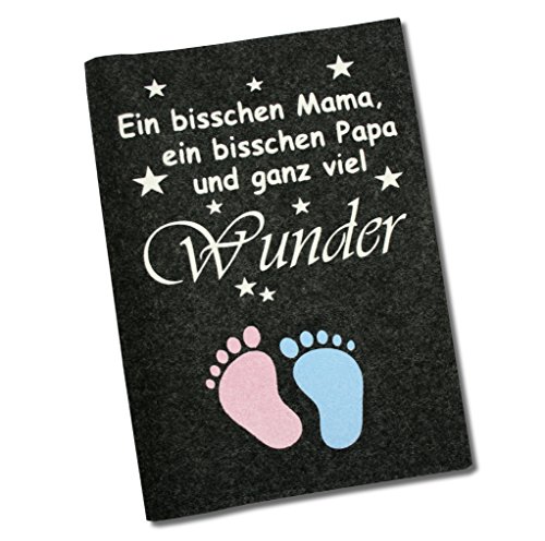 Mutterpasshülle Classic "Ein bisschen Mama…" aus 100% Wollfilz - in deutscher Handarbeit gefertigt -