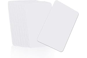 ‎BABIQT PVC Karten Blanko Premium Plastikkarten, CR80 Weiß Standard-Kreditkartenformat für Ausweise Dienstausweise EC- und Bankkarten Gesundheitskarten, 760 Mikron - 55 Stück