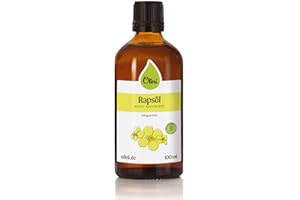 ‎OLINI Olini Rapsöl 100 ml Glasflasche - Kaltgepresst, Unraffiniert, Unbehandelt - Frischegarantie - Direkt vom Hersteller aus Ölmühle - Reich an ungesättigten Fettsäuren - Vitamin E - Vegan - Glutenfrei