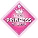 Little Princess On Board Sign, Silver Text, Princess On Board, Princess Car Sign, Baby on Board Sign, Baby on Board, Decal, Bumper Sticker, Baby Car Sign, Car Sign