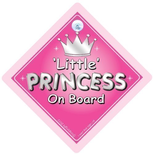 Little Princess On Board Sign, Silver Text, Princess On Board, Princess Car Sign, Baby on Board Sign, Baby on Board, Decal, Bumper Sticker, Baby Car Sign, Car Sign