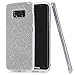 Produktbild Galaxy S8 Plus Handyhülle,3 in 1 Glitzer Hülle für Samsung Galaxy S8 Plus,Leeook Ultradünn Hülle TPU Case Schutzhülle Kreative Luxus Silber Glitzer Malerei Muster Weich Tpu+PC+Glitzer Skin Shiny Bling Schutzhülle Hülle Cover Abdeckung Etui TPU Bumper Schale für Samsung Galaxy S8 Plus + 1 x Schwarz Eingabestift-Glitzer Skin,Silber