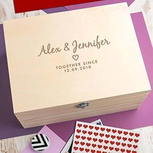 Personalised Wedding Anniversary Gift Keepsake Box/Memory Box 3