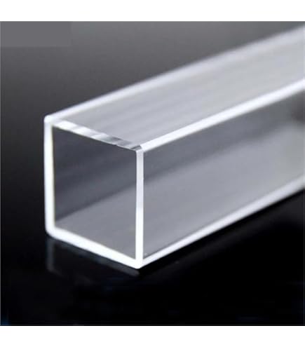 Acryl-Vierkantrohr – Transparent, PMMA, 25x25x2 Mm, 240 Mm Lang, Für DIY & Modellbau