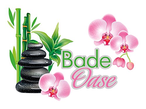 Graz Design 651002_30 Wandsticker Wandtattoo Wandaufkleber Badezimmer Bade Oase Steine Bambus (Größe=42x30cm)