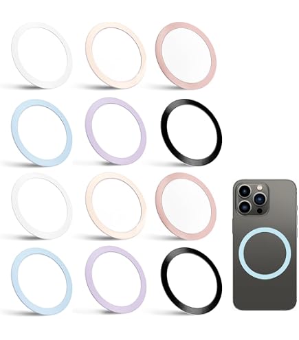 QUARKZMAN Anello Magnetico Adesivo Universale Per Telefoni – 4 Pezzi Viola, 55 Mm, Per Ricarica Wireless E Supporti Auto – Adatto A Tutte Le Custodie