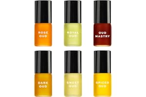 Oud Attar Perfume Oil - 2ml Sample Collection: Rich Ingredients, Lasts 12+ Hours, Unisex Fragrance