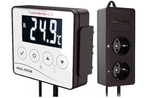 Aqua Medic T-controller twin 2.0 Appareil de mesure et de régulation numérique de la température pour contrôler simultanément les unités de chauffage et de refroidissement
