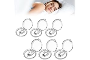 7STARLAKE Pince Nez Anti Ronflement, 6PCS Anti Ronflement Clip de Nez Dilatateur Nasal Réutilisable en Silicone Magnétique,Dilatateur Nasal Améliore la respirationet (Transparent)