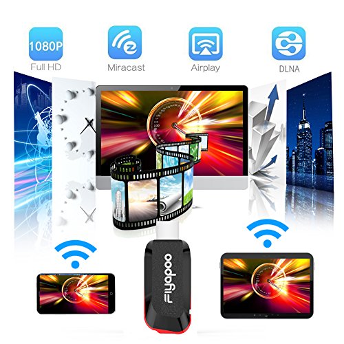 Miracast Dongle, 2.4G Wireless WiFi Display Dongle 1080P DLNA Airplay Dongle HDMI Dongle HDMI Adapter Adattatore per iPhone X / 8 / 8 Plus/ 7 / 7 Plus / iPad / Samsung Note/ Samsung Galaxy Phone Android Smartphone / Proiettore