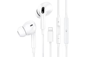 Beamingnet Auriculares iPhone Certificado MFi Apple Cascos con Cable Lightning Ruido Control de Volumen de Llamadas Compatible con iPhone 14/13/12/11/XS/XR/X/SE/8/7 Soporta Todo el i0S