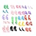 JETTINGBUY 20 Pcs/10 Pair Slap-up Fashion High-Heeled Shoes For Barbie Dolls