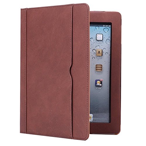 iPad Mini Hülle, iPad Mini 2 Hülle, iPad Mini 3 Hülle, YEONPHOM Premium-Folio Leder Tasche Multi Angle Stand Schutzhülle Case mit Smart Cover Auto Sleep Wake up für Apple iPad Mini 1/2/3 (braun) - 4