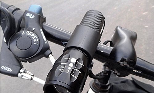 LED Fahrrad Lampe Vorne Abnehmbar Mit Standlicht Und Halterung Im Set, Von Combike – Bicycle MTB Front Licht Leuchte CREE Batterie Betrieben Sehr Hell - 7