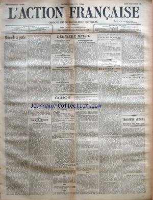Download ACTION FRANCAISE (L') [No 249] du 06/09/1909 - REINACH A PARLE PAR HENRI VAUGEOIS - LA POLITIQUE - INCOMPATIBILITE PAR L. D. - DERNIERE HEURE - LES EVENEMENTS DU TURQUIE - LA CONQUETE DU POLE NORD - ELECTIONS CANTONALES - SUICIDE D'UNE ARTISTE - LES ESPAGNOLS DANS LE RIFF - AU JOUR LE JOUR - L'INSTINCT DU TIR PAR PIERRE GERFAUT - UN TROISIEME ARTICLE DANS LES ETUDES RELIGIEUSES - L'EGLISE ET LA POLITIQUE.