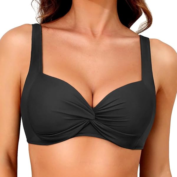 Top Bikini Mujer Con Aros - Sujetador Push-up Acolchado Para Pechos Grandes | Parte Superior Bañador Playa