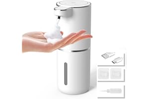Biogyn Dispenser Sapone Automatico, Dosatore Sapone da Parete o da Tavola, Dispenser Schiuma, 4 Livelli Erogazione, Perfetto per Casa, Ufficio, Bar, Ricarica con USB (Dispenser Schiuma Automatico)