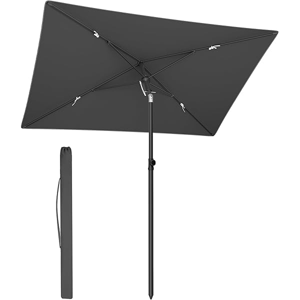 Outsunny Parasol double avec manivelle 451 x 264 cm, protection UV 50