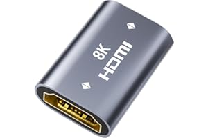LEENUE HDMI Kupplung 8K, HDMI Verlängerung 2.1 Verbinder Buchse auf Buchse, Adapter Unterstützung 8K@60Hz, 4K@120Hz UHD HDR eARC 3D Dolby, für Laptop, HDTV, PC, Monitor, Roku TV, 1 Stück