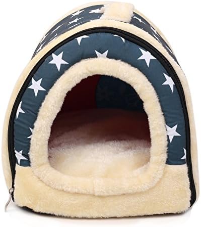 Pet house for cats dog bed,pet nest 2 in 1 house and sofa, Non-slip Soft folding warm, removable kashmir mattress, by RGB.