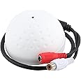 Zerone Microphone Mic Audio Pickup Device for Security Camera, 100 Square Meters Wide Range High Sensitive Audio Surveillance Microphone for CCTV Security