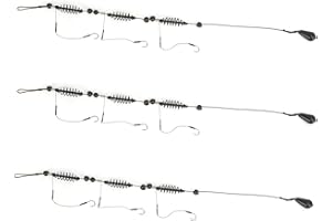 ALOMEJOR Gabbia per Esche da Pesca a 3 Ganci, 3 Pezzi Trappola con Esca Artificiale per Pesca in Mare(Colore casuale)(35 g)