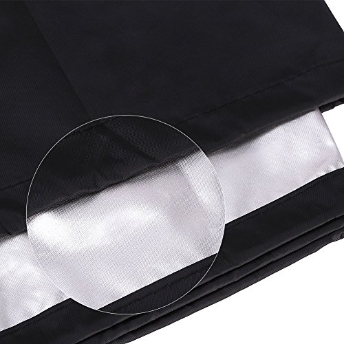 GHB BBQ Grillabdeckung Gasgrill Schutzhülle Abdeckhaube Haube 145 x 61 x 117cm schwarz - 8