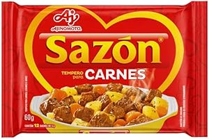 Sazon Miscela di spezie AJINOMOTO per carne, impacchettare K 60g con 12 bustine - Tempero SAZÓN Vermelho para Carnes 60g