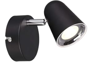 ‎RL LIVE YOUR LIGHT Reality Leuchten LED Wandspot Toulouse R82121132, Kunststoff schwarz matt, inkl. 3.5 Watt LED