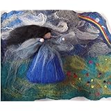 Regentrude, Filzbild, Nass gefilzt, Jahreszeitendekoration, Bild