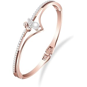 Shining Diva Fashion 18k Rose Gold Stylish Bracelet for Women and Girls